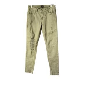 Just Black Sage Distressed Skinny Jeans Women's 25